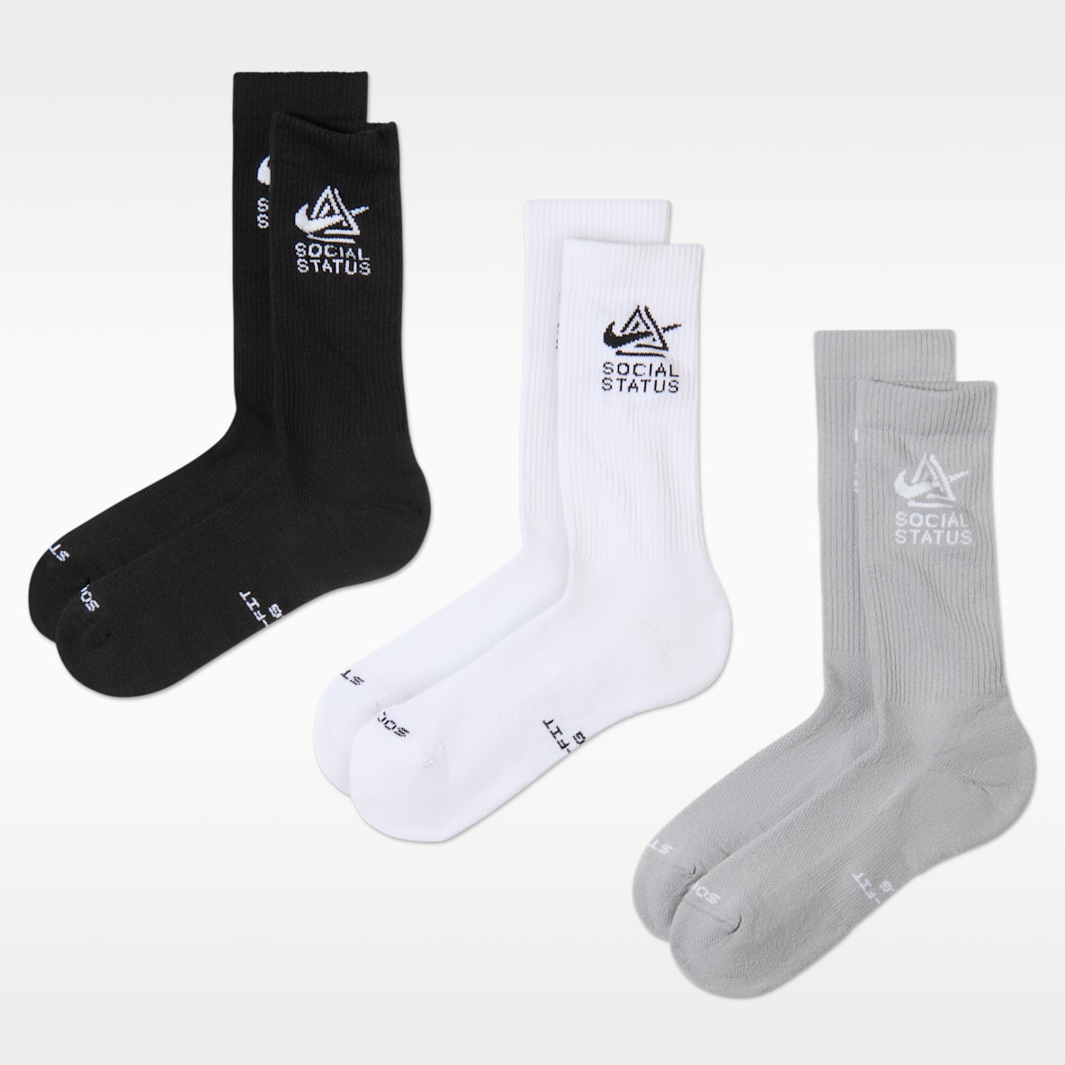 Nike Everyday Elevated x Social Status Chaussettes mi-mollet (3 paires)