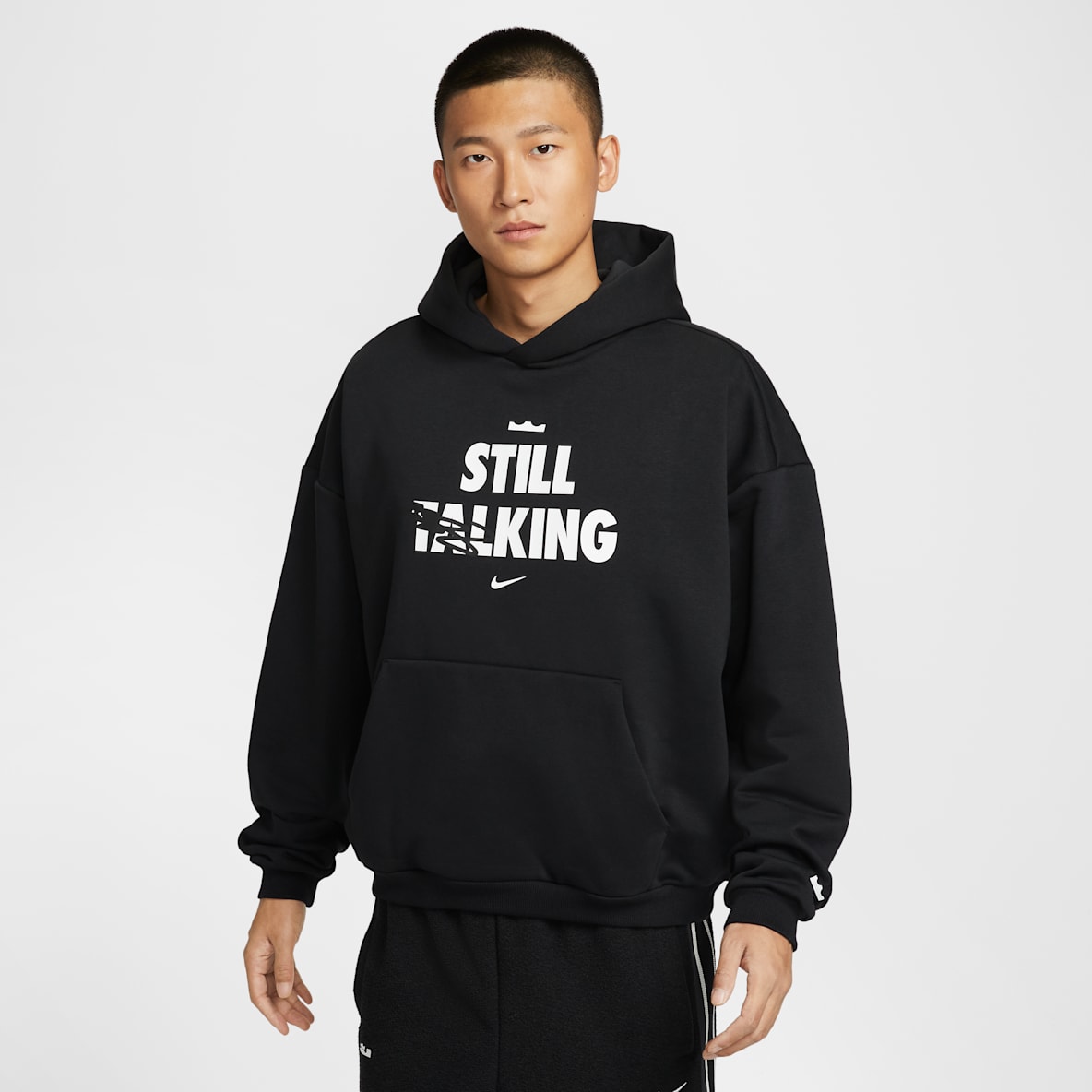 LeBron 'Shut Up and Dribble' Men's Nike Therma-FIT Brushed Pullover Basketball Hoodie