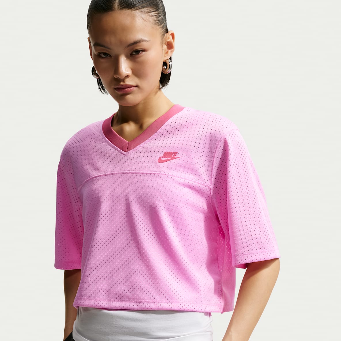 Nike Sportswear Women's Oversized Heritage Cropped Mesh Jersey
