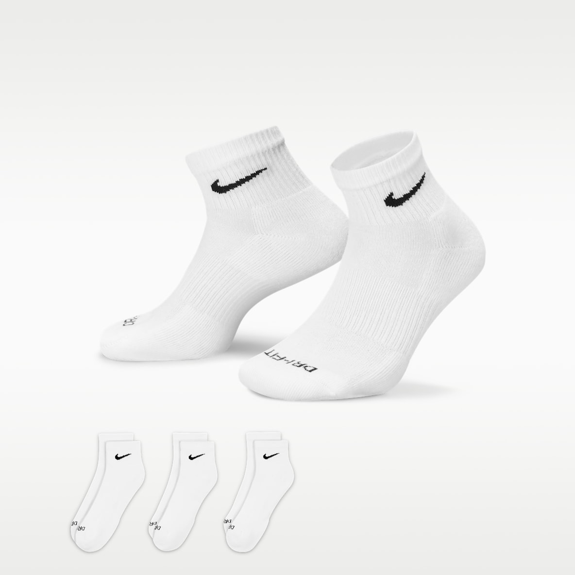 Nike Everyday Plus Cushioned Calcetines al tobillo de entrenamiento (3 pares)